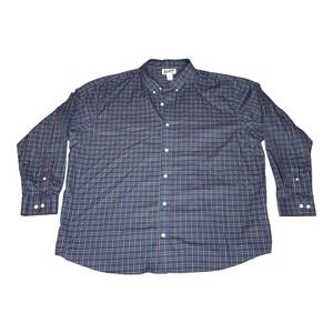 Duluth Shirt Mens 3XL Blue Orange Plaid Long Sleeve Button Down Relaxed Fit